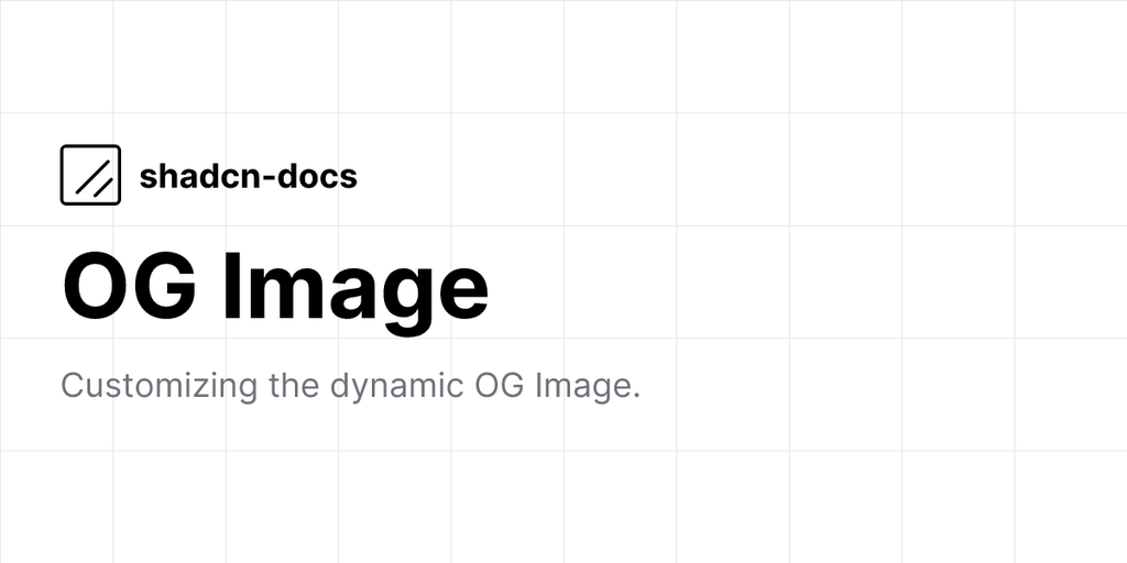 Aperçu de l'Image OG Shadcn Docs
